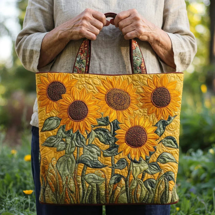 Sunflowers | Handmade Quilted Tote Bag