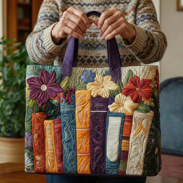 Book Lover | Handmade Quilted Tote Bag