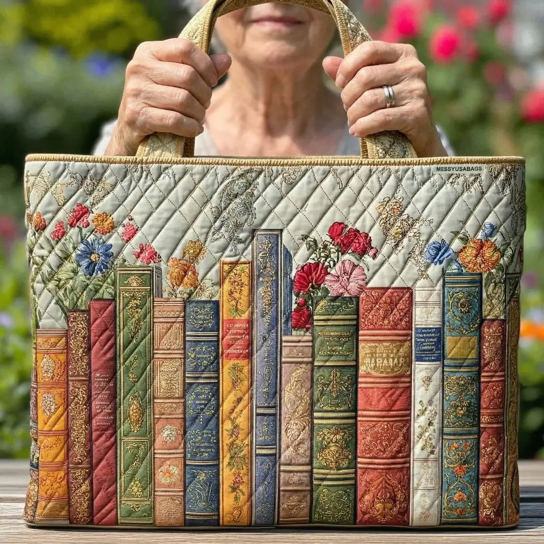 Enchanted Library | Handmade Quilted Tote Bag