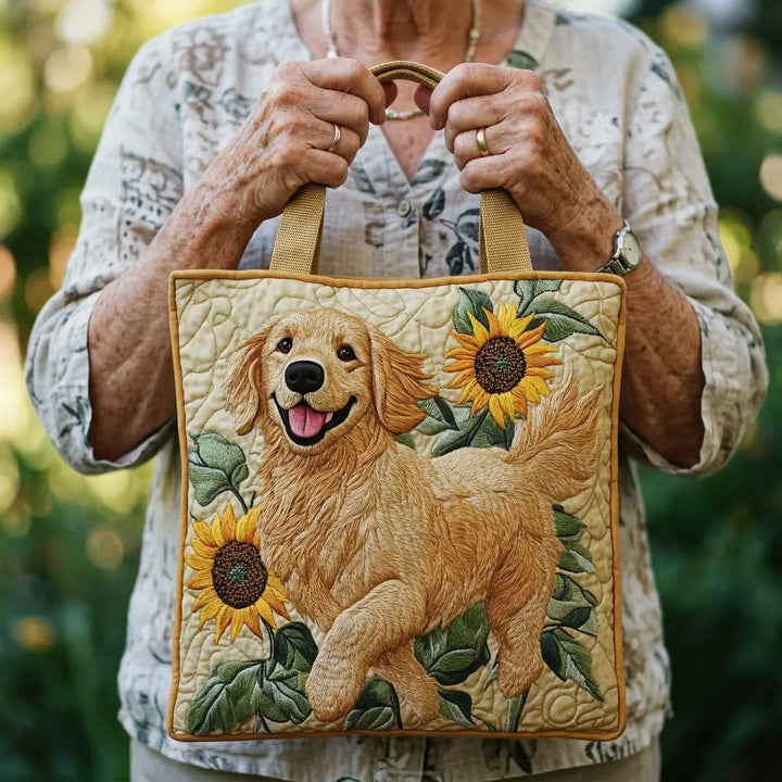 Golden Retriever | Handmade Quilted Tote Bag