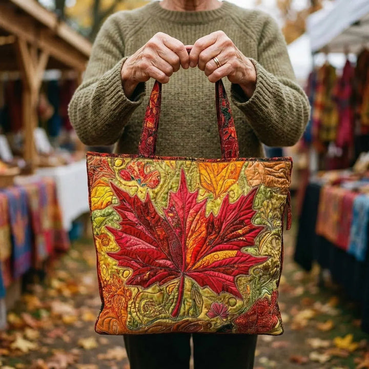 Maple at Sunset | Handmade Quilted Tote Bag