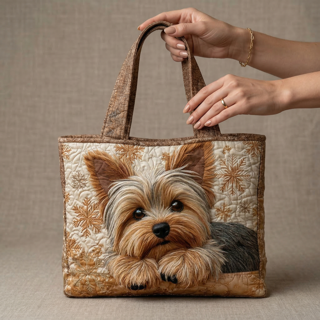 Adorable Yorkshire | Handmade Quilted Tote Bag