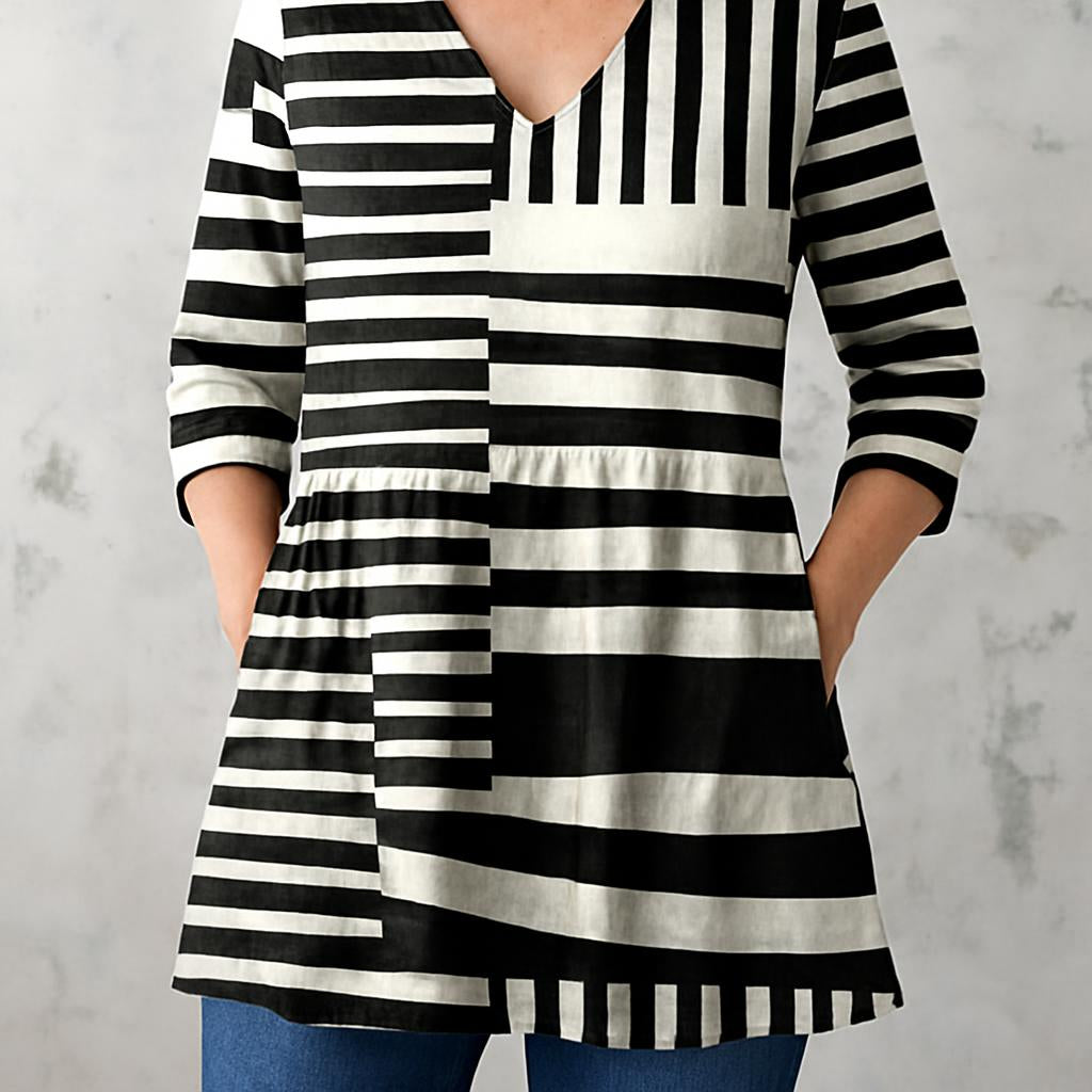Sophie | Long Blouse with V-Neck