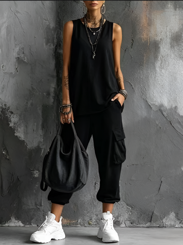 Zenara | Tank Top & Cargo Trouser Set