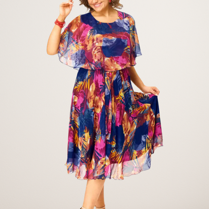 Barbara | Flowing Chiffon Midi Dress