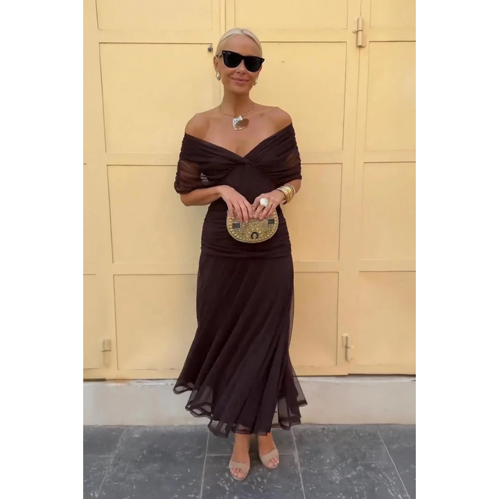 Esme — Off-Shoulder Wrap Dress