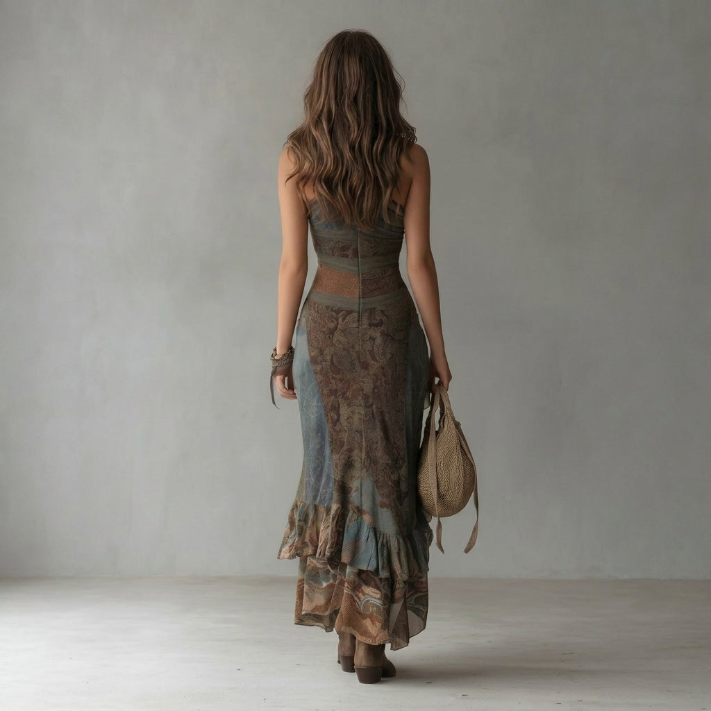 Elena | One-Shoulder Maxi Dress with Side Slit